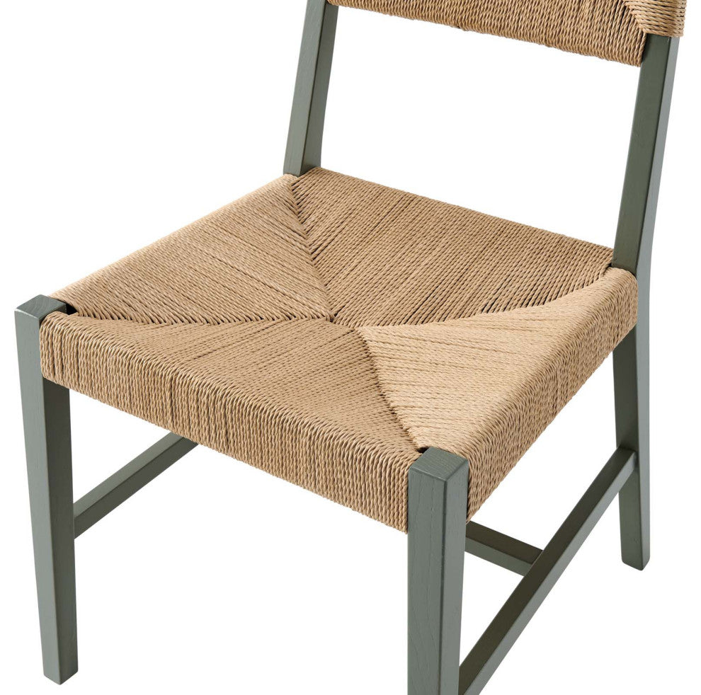 Side Dining Chair, Gray Natural, Wood, Modern, Cafe Bistro Hospitality