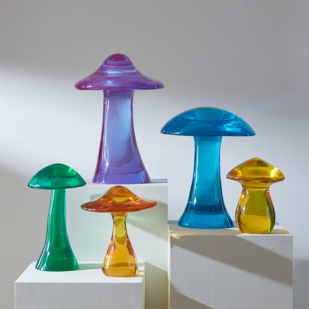 Turquoise Acrylic Mushroom Objet