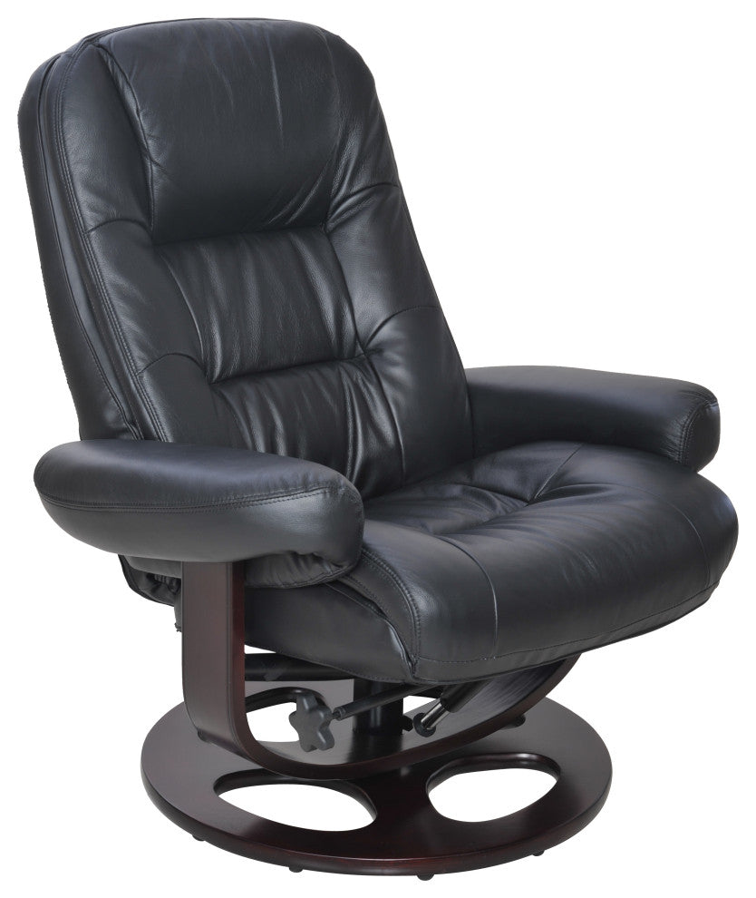Jacque Pedestal Recliner / Otttoman, Hilton Black