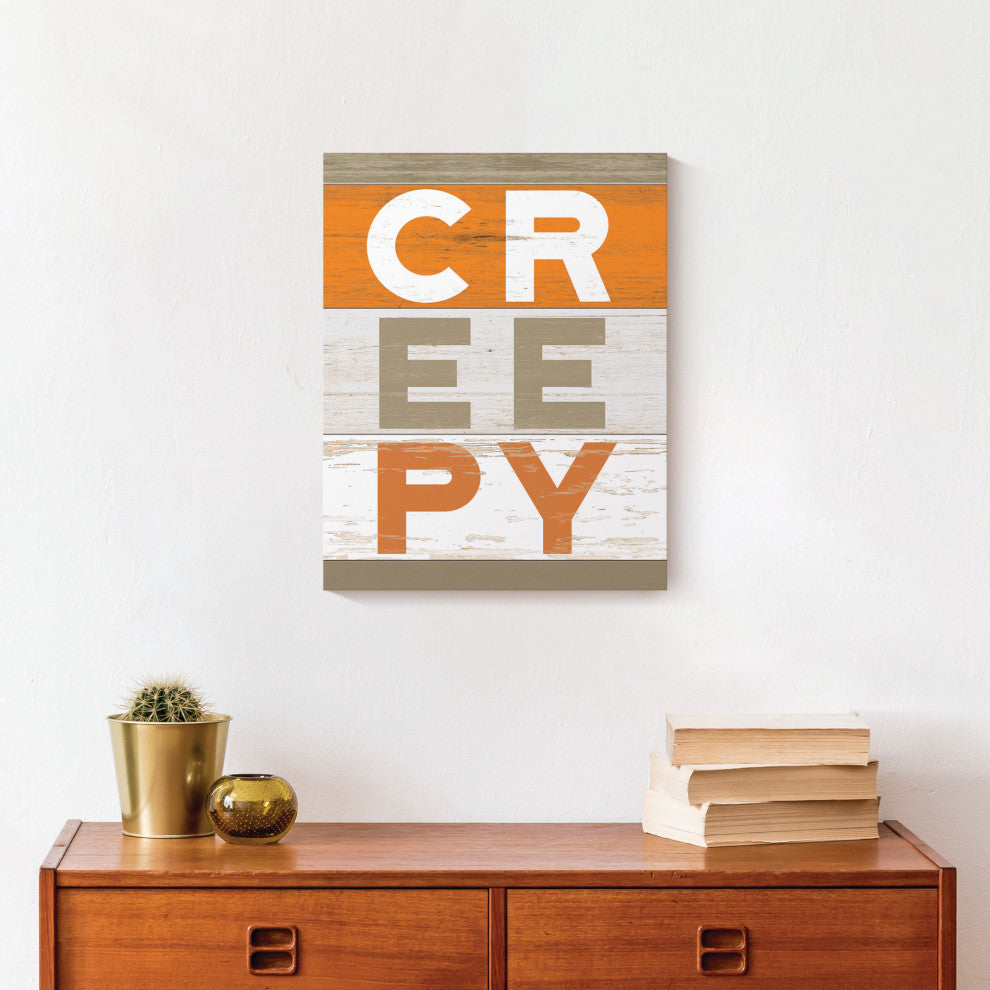 Creepy Wood Slats 11x14 Canvas Wall Art