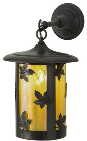 10"W Fulton Maple Leaf Hanging Wall Sconce