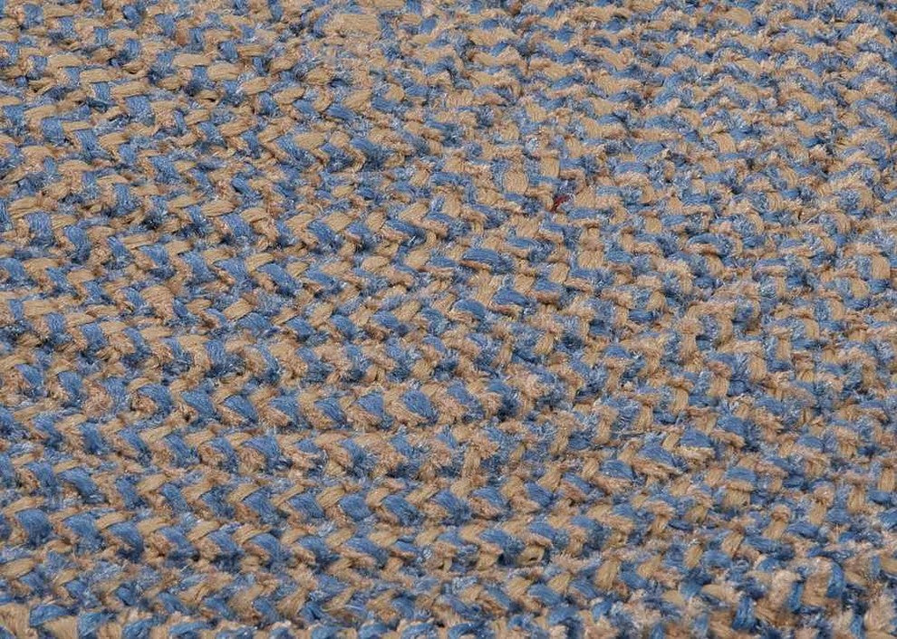 Softex Check CX25 Blue Ice Check Traditional Area Rug, Round 12'x12'