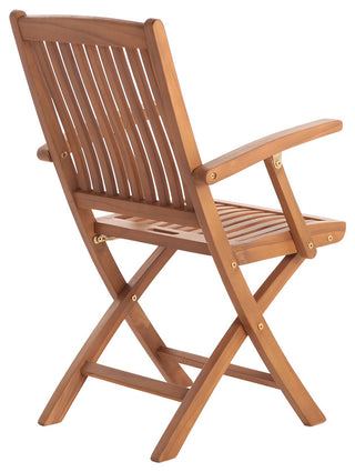 Nordic Style Teak Folding Chair with Arm Rests