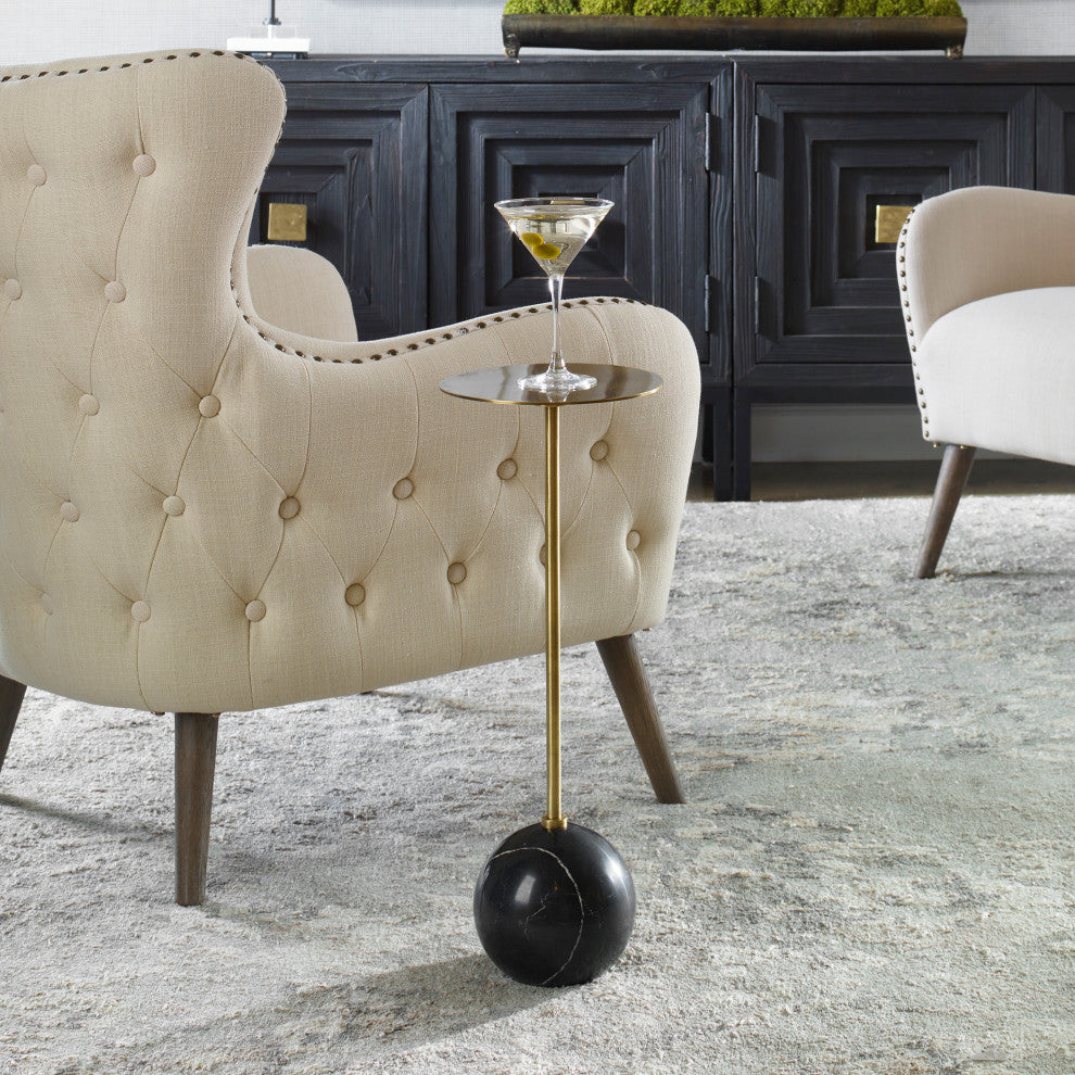 Uttermost Gimlet 9 x 22" Drink Table, Brushed Brass