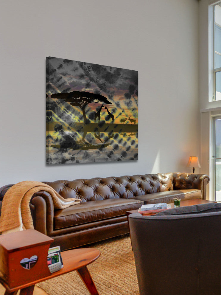 "Walk at Dusk" Print on Canvas, 32"x32"