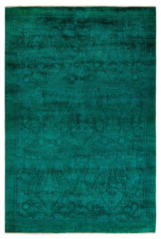 Fine Vibrance, One-of-a-Kind Hand-Knotted Area Rug Green, 5'3"x7'10"