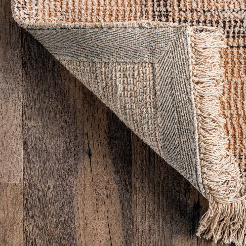 Ginger Cotton-Blend Area Rug, Tan 10'x14'