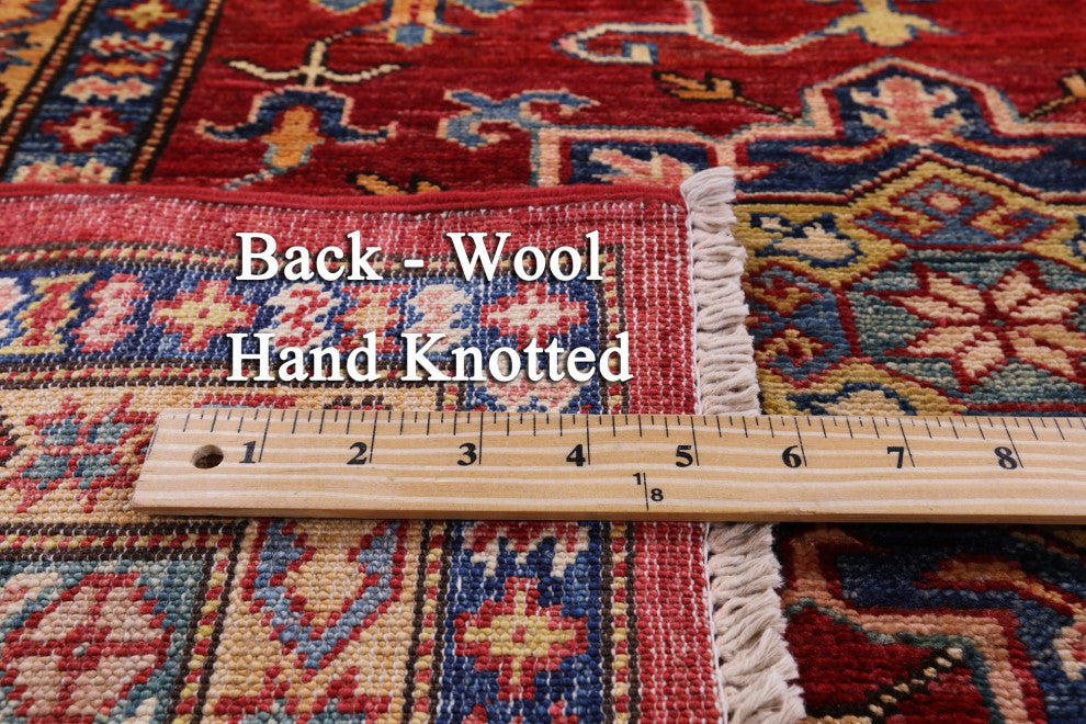 7' 10" X 9' 10" Handmade Super Kazak Wool Rug Q10608