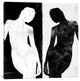 "Modern Art- Contrasting Silhouette Figure" by 5by5collective, 37x37x1.5"