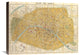 "Gilded Map of Paris" Stretched Canvas Giclee by Joannoo, 24"x18"