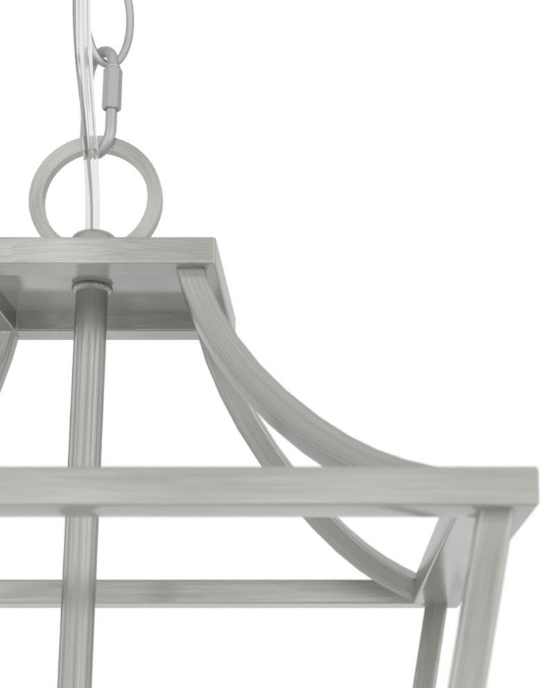 Hunter 12" Laurel Ridge Brushed Nickel 4-Light Pendant Ceiling Light