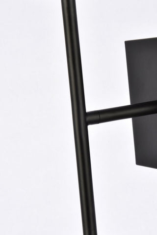 Noah 2-Light Black and Clear Glass Wall Sconce
