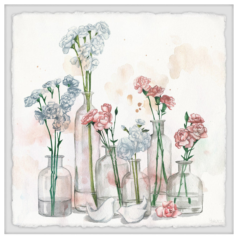 "Clearly Blossoms" Framed Painting Print, 12"x12"