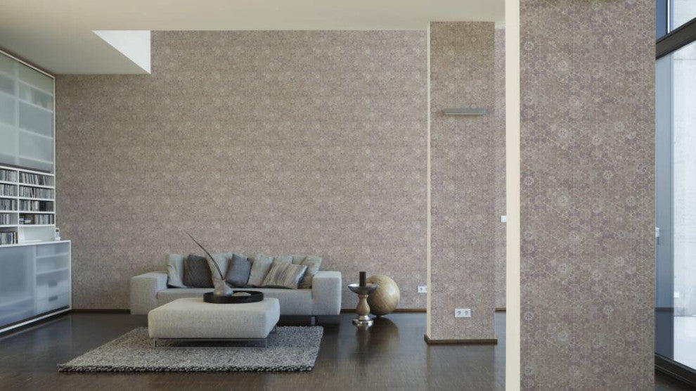 Sample, Mosaic Textured Wallpaper Featuring Flower Petals, 373912