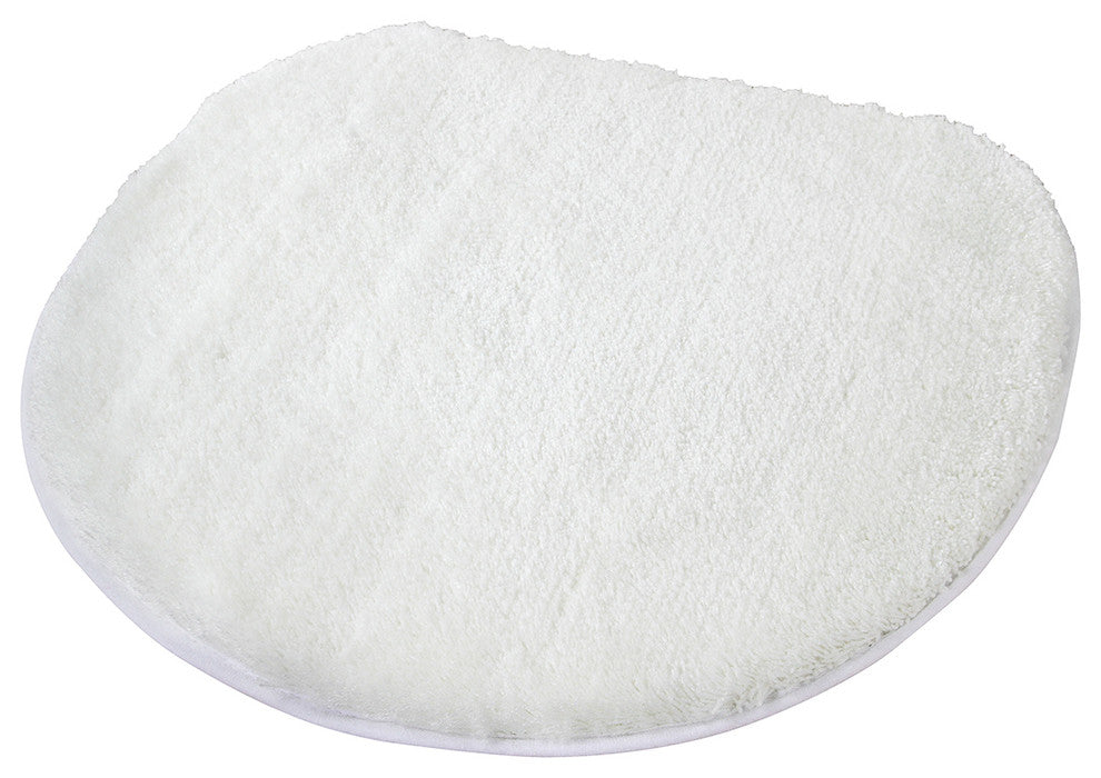 Cotton Non Slip Washable Bathroom lid cover, Kansas, White