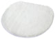 Cotton Non Slip Washable Bathroom lid cover, Kansas, White