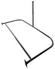 Utopia Alley Aluminum Shower Curtain Rods 60" Large Size by 25", Matt Black