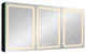 60" W x 30" H Aluminum Surface Mount Medicine Cabinet, Shelves