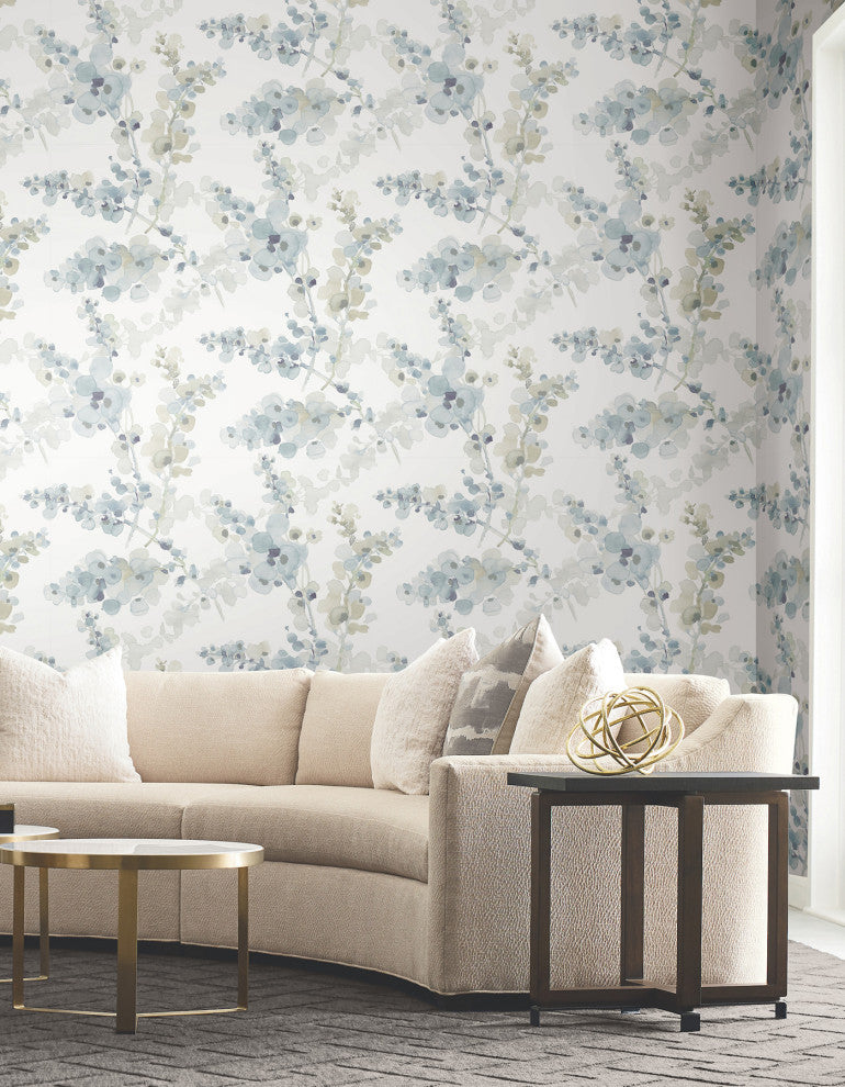 Blue Blossom Fling Wallpaper