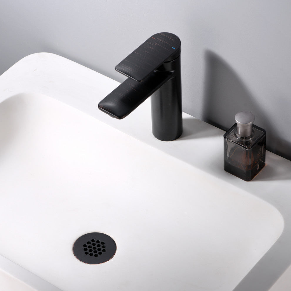 Bathroom Faucet Grid Drain Strainer Without Overflow, Oil Rubbed Bronze