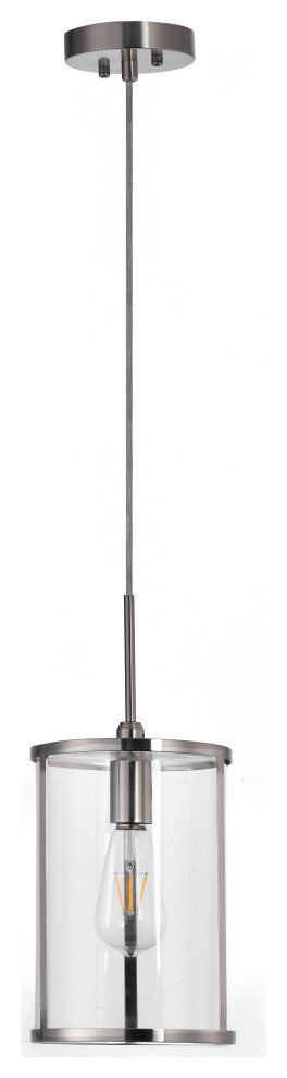 Lazzur Baise 1 Light 7" Satin Nickel Pendant
