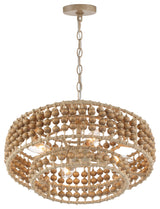 Silas Three Light Chandelier in Burnished Silver