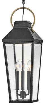 Hinkley Lighting 17502 Dawson 3 Light 9"W Taper Candle Mini - Black