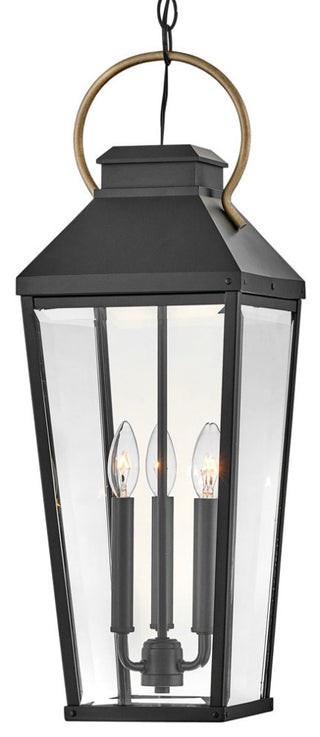 Hinkley Lighting 17502 Dawson 3 Light 9"W Taper Candle Mini - Black