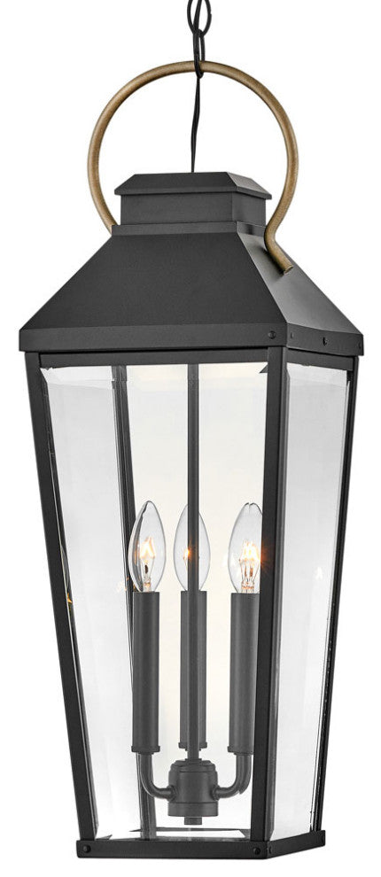 Hinkley Lighting 17502 Dawson 3 Light 9"W Taper Candle Mini - Black