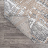 Slant Modern Abstract Beige/Gray 4 ft. x 6 ft. Area Rug