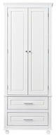 70" Wood 2-door Bath Cabinet, Adjustable Shelves, White
