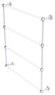 Pacific Beach 4 Tier 30" Ladder Towel Bar with Dotted Accents, Matte White