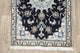 Nain Oriental Traditional Hand-Knotted Persian Area Rug, Blue, 4'7"x2'10
