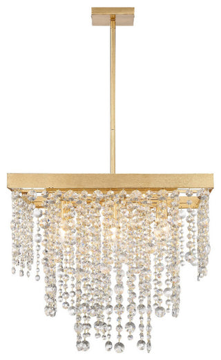 Winham 8 Light Chandelier in Antique Gold with Hand Cut Crystal