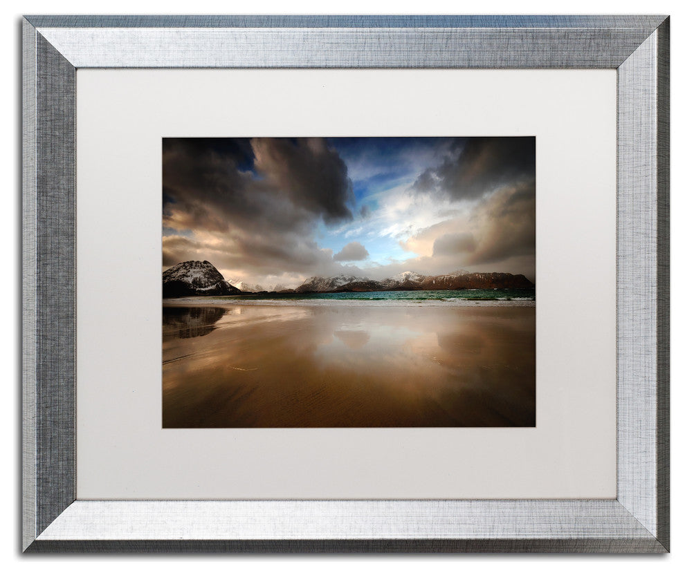 Philippe Sainte-Laudy 'Ramberg Beach' Art, Silver Frame, 16"x20", White Matte