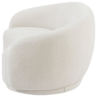 Hyde Boucle Fabric Upholstered, Cream, Loveseat