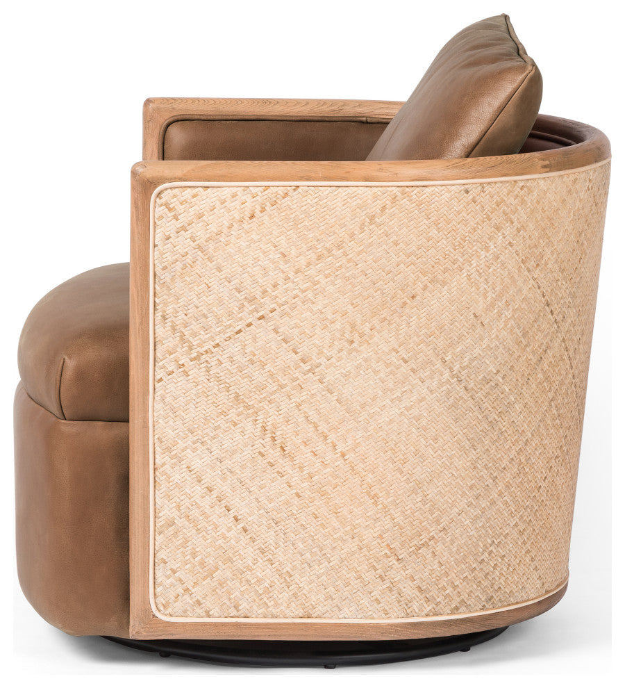 Newbury Swivel Chair, Palermo Cognac