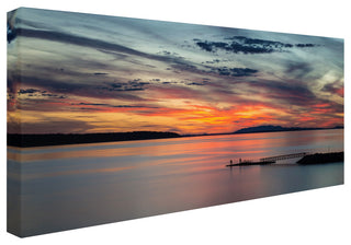 'Sunset Pier' Canvas Art by Pierre Leclerc