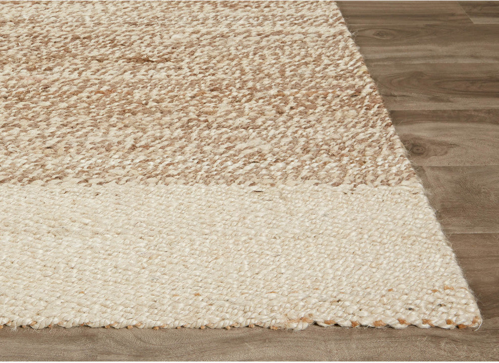Jaipur Living Mallow Natural Bordered White/Tan Area Rug, 8'x10'