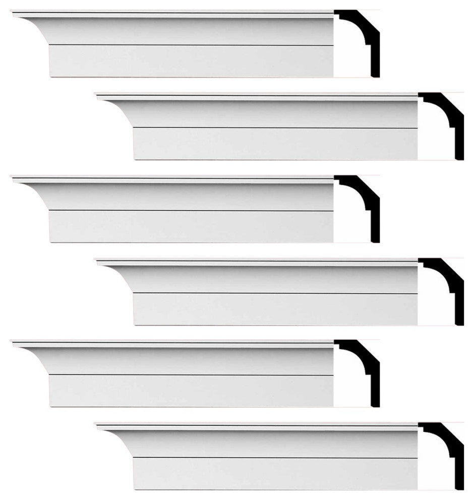 Cornice White Urethane  94" L  Waldorf Simple |