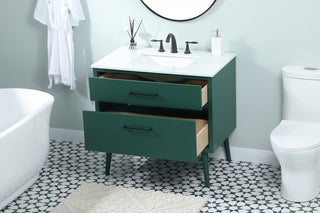Home Living 36" Bathroom Vanity, Green