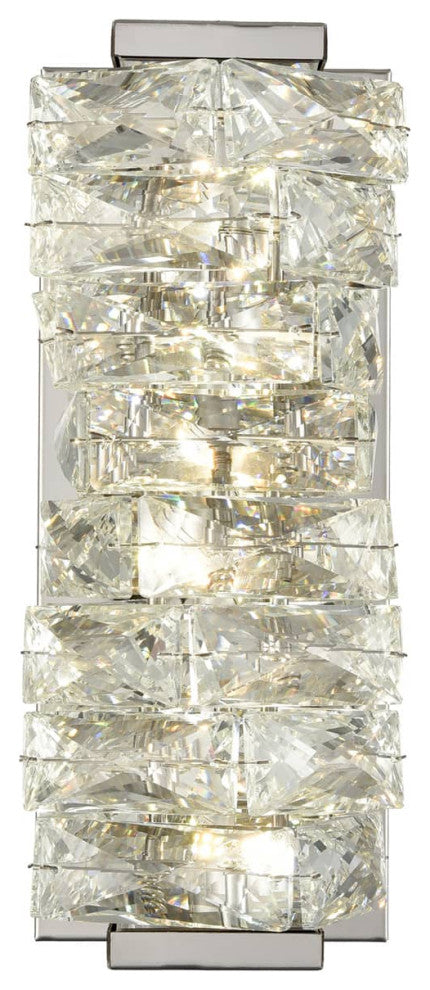 Modern LED Wall Lights Crystal Wall Sconce, Chrome