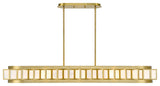 Gideon 8-Light Linear Chandelier, Warm Brass