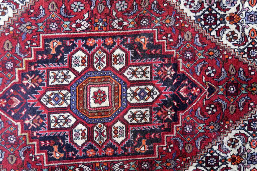 Handmade Vintage Persian Bidjar Rug 3.2'x4.8', 98cmx148cm 1970s