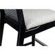 Modern Brazilian, Nardia, Cane Bar Stool, Ebano/Crafted Glaze