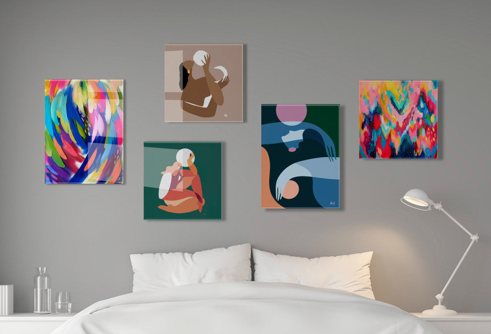 Brushstroke Floating Acrylic Art by Jessi Raulet of Ettavee, Assorted 23x23