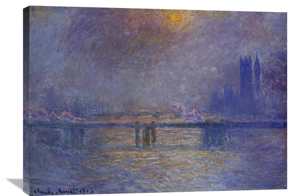 "Charing Cross Bridge, The Thames" Artwork, 36" x 25"