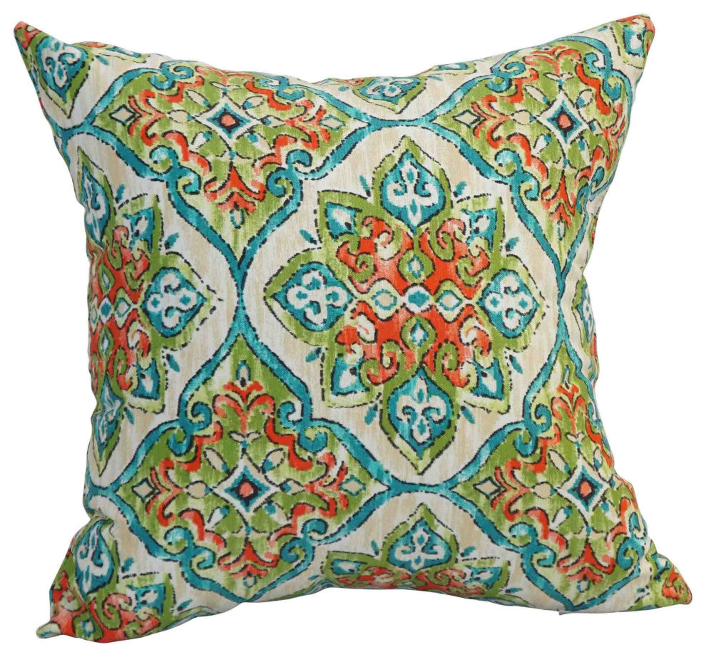 17" Square Polyester Outdoor Throw Pillows, Set of 4, Splendor Opal
