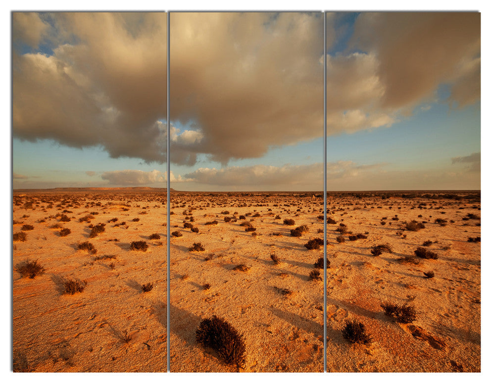 Desert in Western Sahara, Landscape Triptych Canvas Art Print, 36x28, 3 Panels