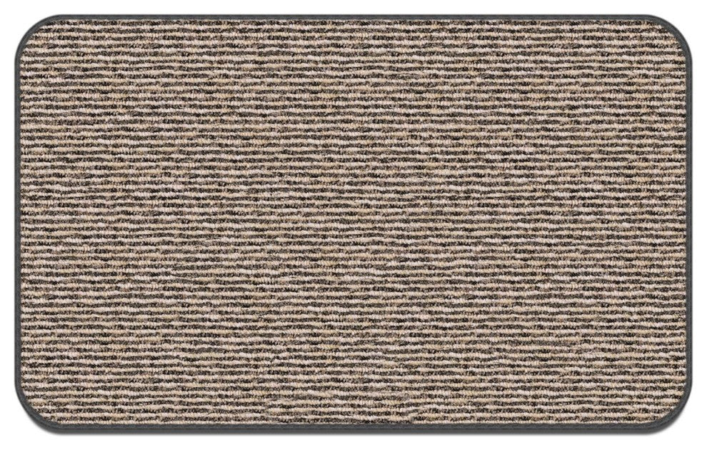 Skid-Resistant Area Rug Black Ripple, 8'x12'
